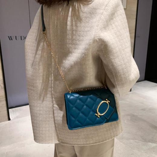 【服饰鞋包】包包女新款潮秋季韩版百搭流行时尚菱格链条斜挎包 商品图0