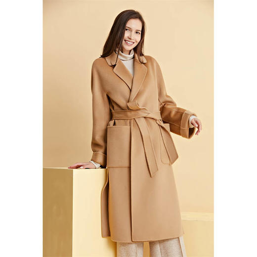 【双面水波纹】法国soleil kim双面水波纹高支精细羊毛大衣