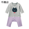 千趣会童装秋冬新款婴儿纯棉哈衣外出连体衣宝宝卡通爬服F01132B 商品缩略图2