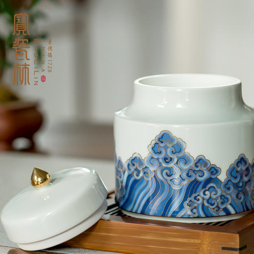 宝瓷林江海无涯描金茶叶罐 商品图3