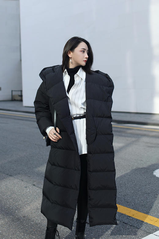 【不退换】F183琼羽/冬日暖阳 90白鹅绒保暖大被子羽绒服女冬 商品图5