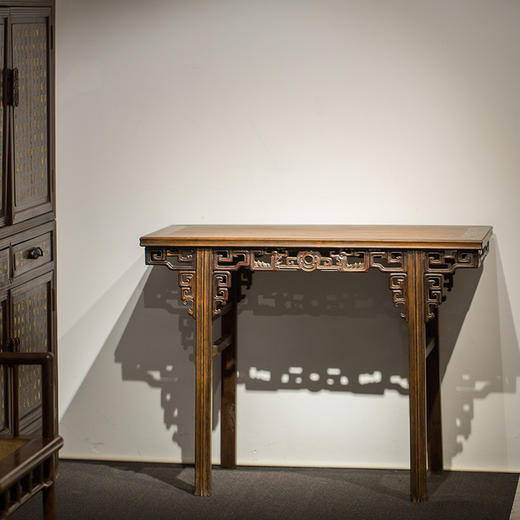 清 红木夹头榫夔龙纹平头案 商品图0