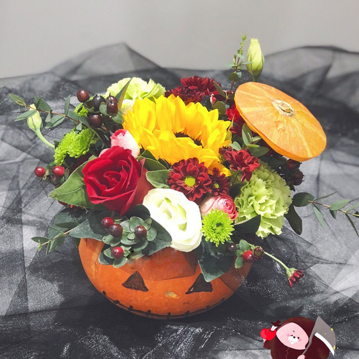 【不给礼物就捣蛋】小女巫万圣节南瓜灯笼花篮装饰礼物花篮定制礼物