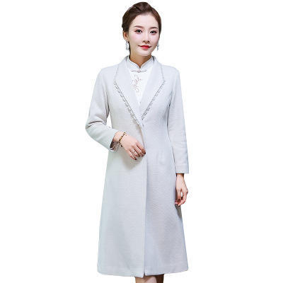 xgtt9446香格冬装翻领外套女士唐装大衣旗袍搭配风衣