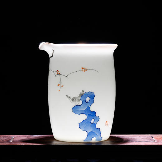 功夫茶具.青花瓷公道杯.手绘兰花 商品图1