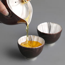鎏银快客杯一壶二杯 便携茶具套装