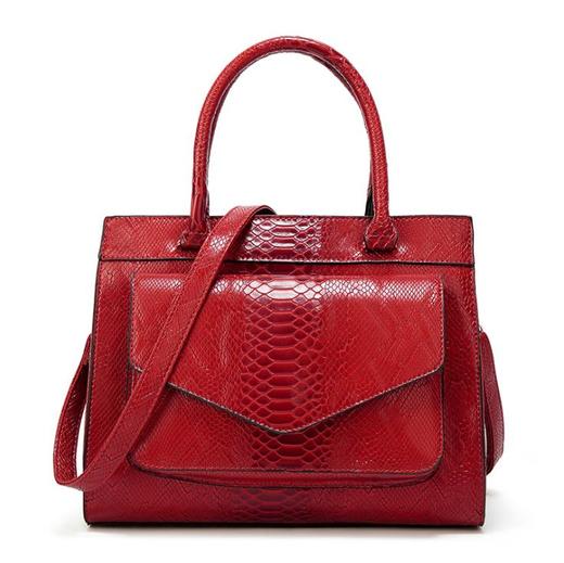 【服饰鞋包】蛇纹手提大包欧美时尚女士包包简约大气单肩包时尚百搭包 商品图2