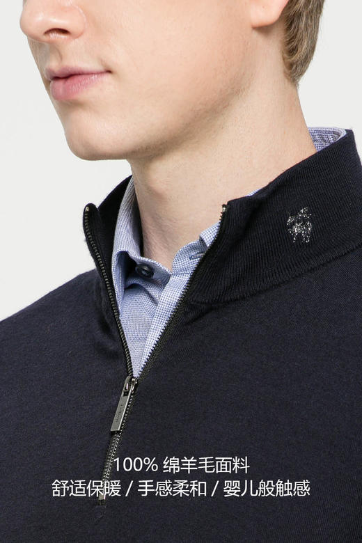 callisto半高领刺绣款毛衣 纯棉羊毛 FOKNW058NA 商品图4