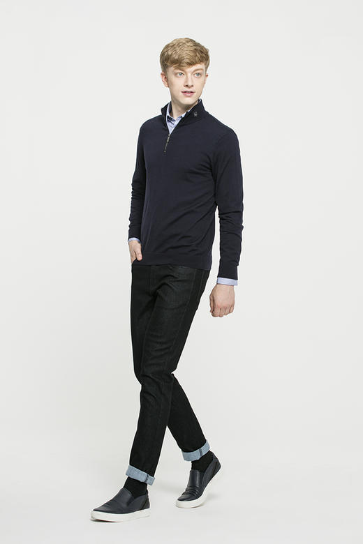 callisto半高领刺绣款毛衣 纯棉羊毛 FOKNW058NA 商品图2