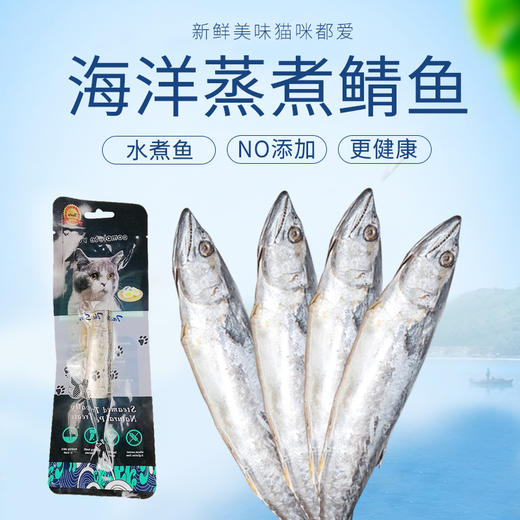 麦斯蒂 蒸煮鲭鱼 深海整鱼 猫零食 50G 商品图1