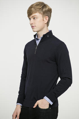 callisto半高领刺绣款毛衣 纯棉羊毛 FOKNW058NA