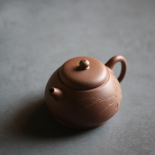 宜兴名家手工紫砂壶.原矿泥大红袍龙蛋壶 商品图0