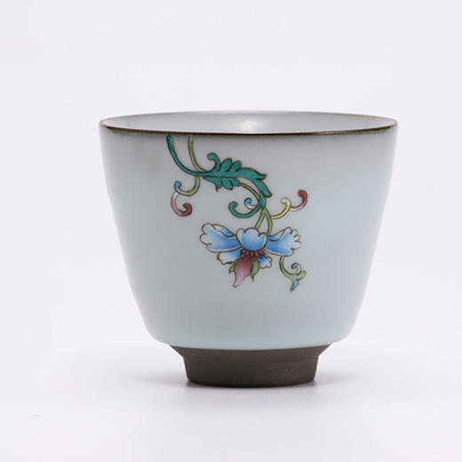 功夫茶具.珐琅彩主人杯单杯.手绘粉彩沉香杯 商品图0