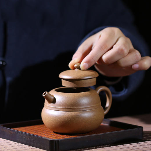 紫砂壶 宜兴名家手工原矿段泥福禄双全壶普洱泡茶壶 商品图2