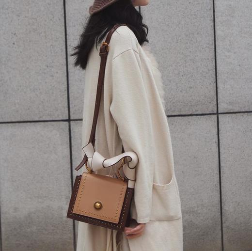【服饰鞋包】新款手提小包包韩版时尚撞色小方包单肩斜挎女包 商品图2