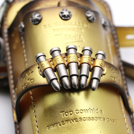 金色限量 SAKA/日本原装/牛皮/个性/真皮/金色/腰包/剪刀包/限量 商品图3