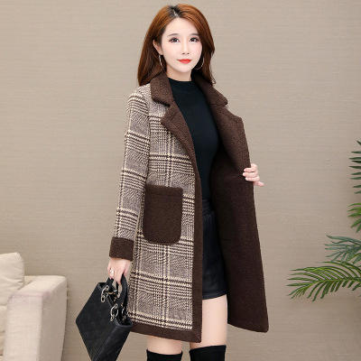 HT 5140 小香风毛呢羊羔绒大衣女2019流行西装领 商品图1