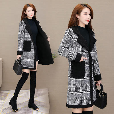 HT 5140 小香风毛呢羊羔绒大衣女2019流行西装领 商品图3