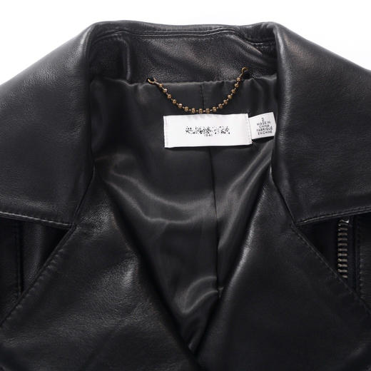 马车 立领 新款女士羊皮机车真皮衣/皮夹克 特惠 Z-3772 商品图5