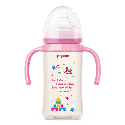日本贝亲母婴品牌—'“自然实感”宽口径PPSU双把手彩绘奶瓶240ML配M奶嘴 商品图4