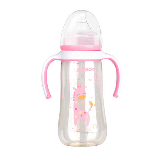 日本贝亲母婴品牌—双把手自然实感宽口径PPSU塑料彩绘奶瓶330mL 商品图4