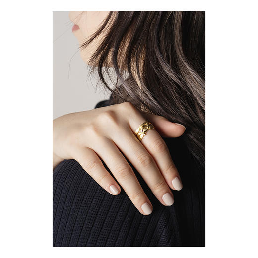 APRESI｜TWIST OF JOY Slight Waved Ring [逐浪宽版开口戒指] 商品图1