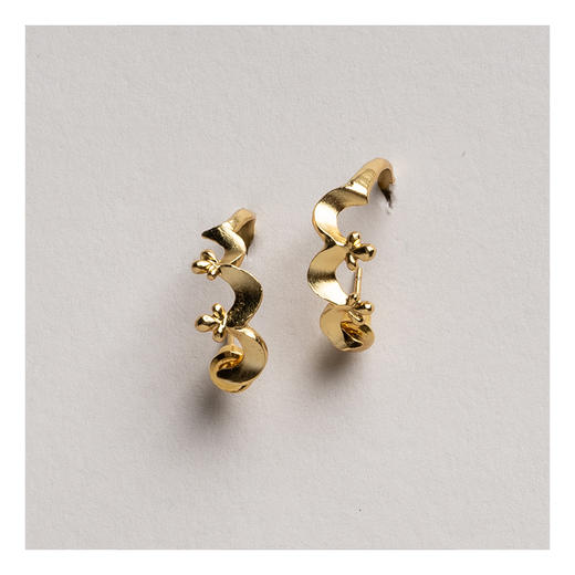 APRESI｜TWIST OF JOY Slight Waved Hoops [逐浪窄版耳环] 商品图4
