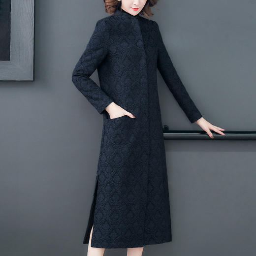 AHM  krwl7619民族风复古棉麻秋冬加厚大码外套【优】 商品图3