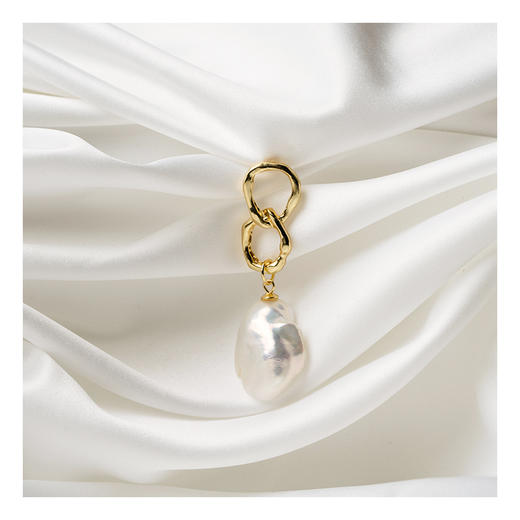 APRESI｜SWIRLING Pearl Earrings [自然线条感珍珠耳环 不对称] 商品图6