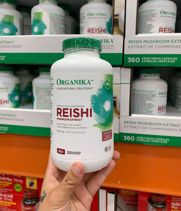 特价！ORGANIKA灵芝胶囊天然植物提取（Reishi Mushroom 250mg 360粒 包邮）温哥华直邮