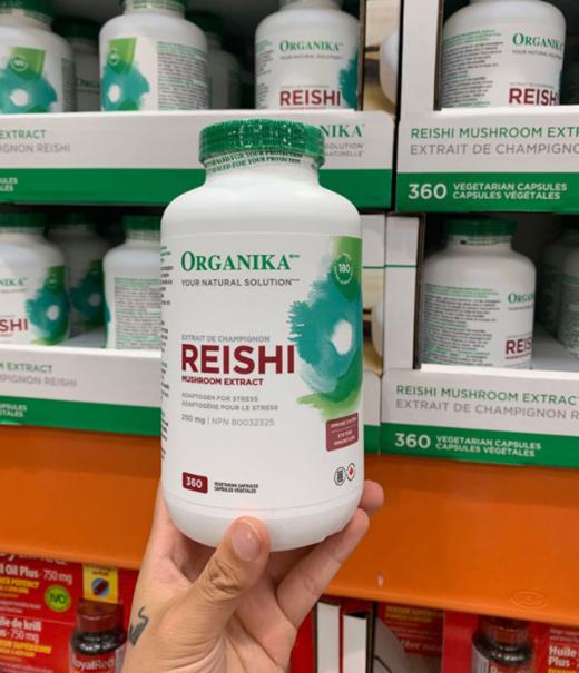 特价！ORGANIKA灵芝胶囊天然植物提取（Reishi Mushroom 250mg 360粒 包邮）温哥华直邮 商品图0