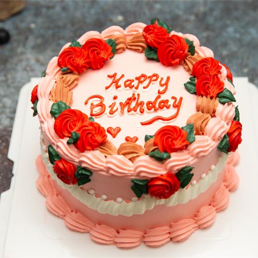 复古裱花玫瑰蛋糕 商品图1