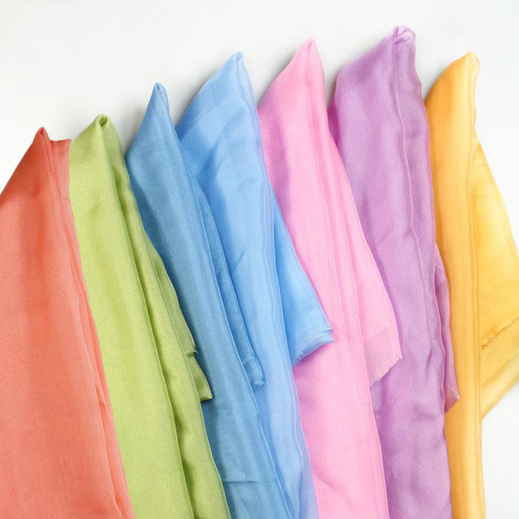 华德福色系彩色丝绸幅宽140cm