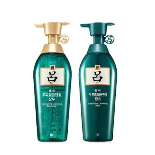 【精品推荐】韩国 Ryo/吕 绿吕含光耀护损伤修护洗发水+护发素套装400ml+400mlJPY带授权招加盟代理 商品图0