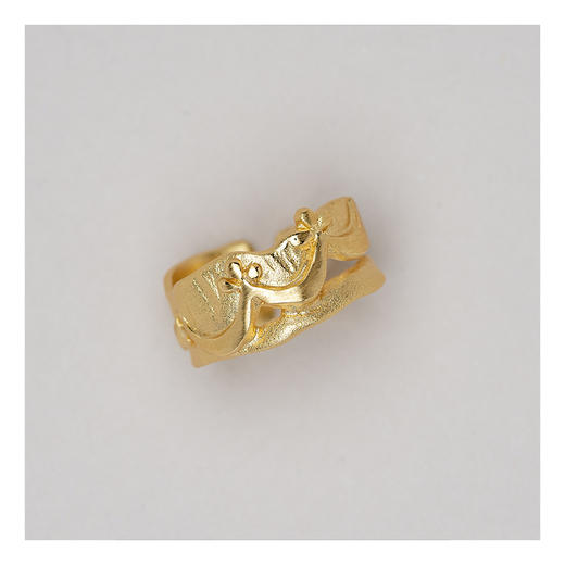 APRESI｜TWIST OF JOY Slight Waved Ring [逐浪宽版开口戒指] 商品图3