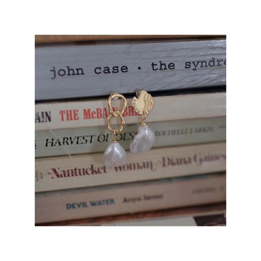 APRESI｜SWIRLING Pearl Earrings [自然线条感珍珠耳环 不对称] 商品图5