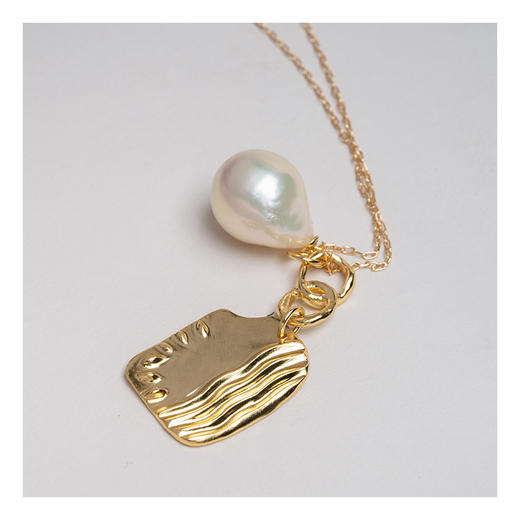 APRESI｜SWIRLING Pearl Pendant Necklace [自然线条感珍珠项链] 商品图5