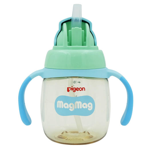 日本贝亲母婴品牌—MagMag PPSU阶段式训练吸管杯（清爽蓝） 商品图2