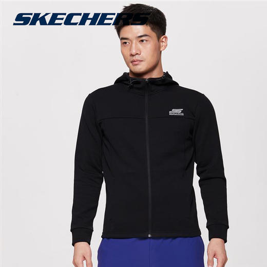 skechers斯凯奇男装运动服针织连帽外套smamf18r111