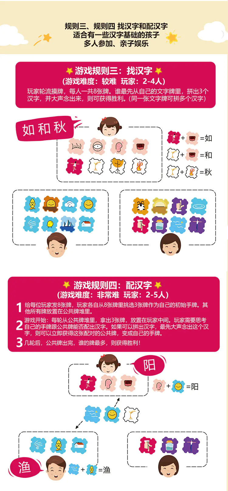 桌游 胖小狐 汉字猜猜看 孩子的第一堂汉字启蒙课 让孩子爱上学汉字