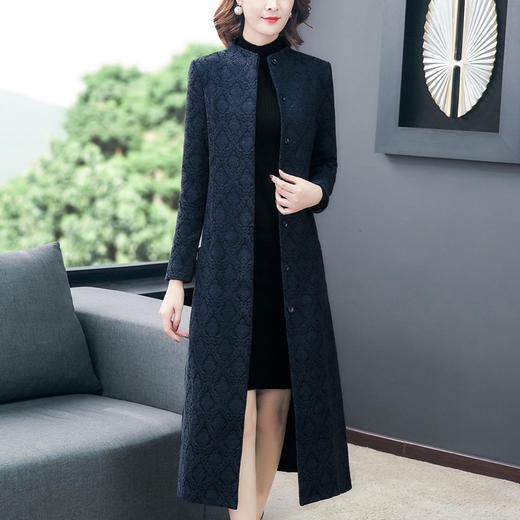 AHM  krwl7619民族风复古棉麻秋冬加厚大码外套【优】 商品图2