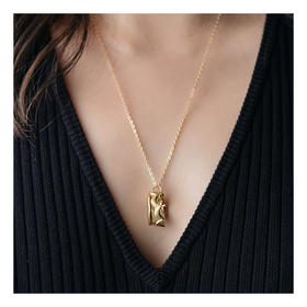 APRESI｜TWIST OF JOY Waved Pendant Necklace [逐浪宽版项链]