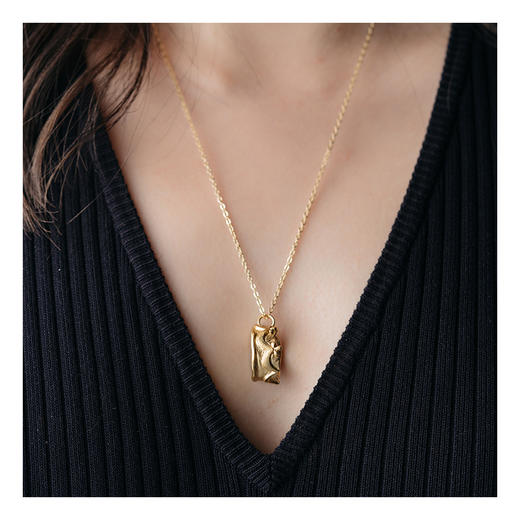 APRESI｜TWIST OF JOY Waved Pendant Necklace [逐浪宽版项链] 商品图0