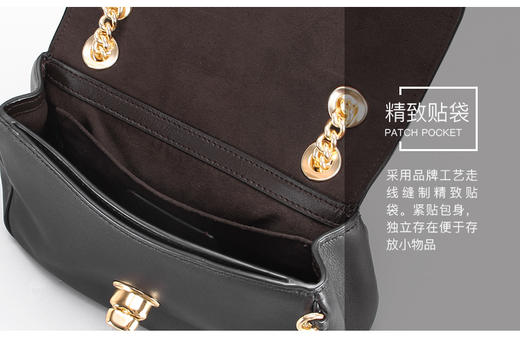 【香港直邮】COACH/蔻驰 女士单肩斜挎小包牛皮休闲女包 F73089IMBLKJPY带授权招加盟代理 商品图13