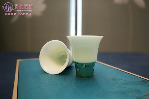 “杯斟月影酬知己，竹影清风敬故人”智在吉祥酒逢知己字器竹隐知己杯套装 商品图2