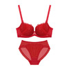 奶糖派大罩杯罗曼蒂克圆润饱满稳定上托薄款透气婚庆本命红色少女大胸内衣 商品缩略图1