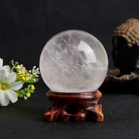 水晶球摆件 家居办公桌装饰品（白色）