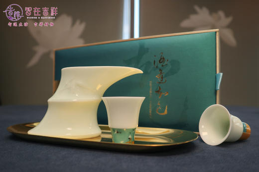 “杯斟月影酬知己，竹影清风敬故人”智在吉祥酒逢知己字器竹隐知己杯套装 商品图1