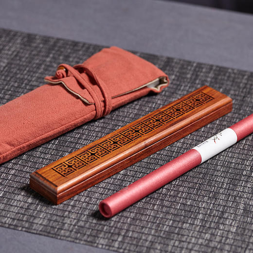 迦印堂丨花梨香礼 香道套组 沉香线香+镂空香炉+棉麻布套 商品图3