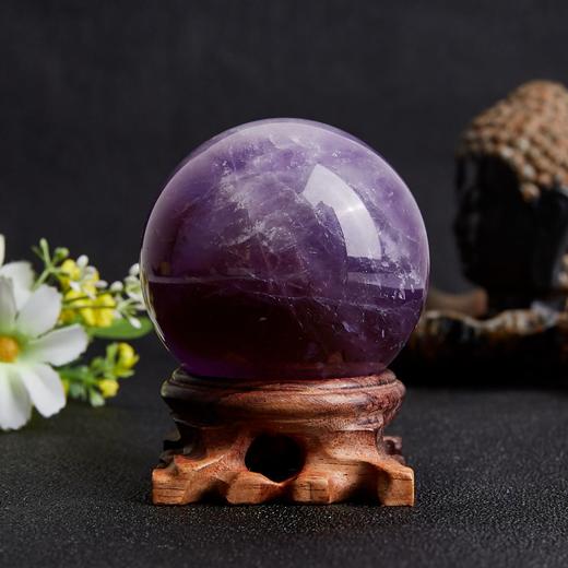 水晶球摆件 家居办公桌装饰品 四色可选（白，粉，紫，黄） 商品图2